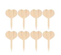 Ciieeo Piquets de Marquage en Bambou pour Plantes et Fleurs, 20 Étiquettes de Cœur, pour Potager et Jardin Extérieur