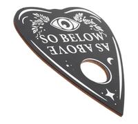 Ciieeo Plaque de Divination en Bois Cœur Noir, Décorative, Portable | Guidage de Décision, Format Compact pour Bureau, Accessoire Créatif pour Tarot et Astrologie