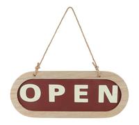 Ciieeo Plaque de Porte Bois Ouverte Double Face Suspendue Décorative pour Boutique Signalisation Accueil et Statut Ouverture Ornement et Polyvalent