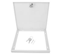 Ciieeo Plaque de Recouvrement Métallique Carrée 270x230 Mm pour Boîtes Électriques et Boîtes de Jonction, Couvercle Ajouré Ventilé Verrouillable, Protection Robuste pour Tableau