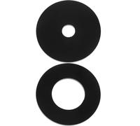 Ciieeo Plaque d'Insertion Double Trou en Bakélite Noire 2 Pièces pour Table de Défonceuse Accessoire de Précision pour Machine à Affleurer Pièce Détachée Solide pour Travail du Bois