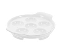 Ciieeo Plat à Escargots en Céramique Blanc avec Poignées Doubles et Compartiments Uniques pour Cuisiner et Servir Fruits de Mer la Maison Restaurant