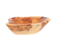 Ciieeo Plateau à Fruits en Bois Massif Sculpté, Diamètre 30-34 Cm, Bois Naturel, Support de Rangement Réutilisable, pour Usage Domestique et Présentation, Corbeille Fruits Polyvalente