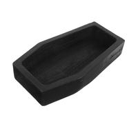 Ciieeo Plateau de service en bois léger et portable en forme de cercueil pour Halloween, fromage, fruits, légumes, décoration de fête rustique, réunions de famille