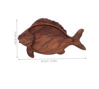 Ciieeo Plateau Noyer Forme de Poisson Plateau Sushi Planche Apéritive Polyvalente pour Sashimi Fromage et Fruits