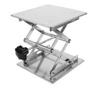 Ciieeo Plateforme élévatrice de laboratoire - Table élévatrice manuelle 200 x 200 mm - Plateforme de laboratoire en acier inoxydable - Table extensible pour la recherche scientifique
