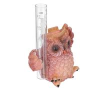 Ciieeo Pluviomètre Hibou en Résine et Verre pour Jardin, Style Classique