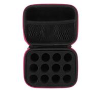 Ciieeo Pochette de Rangement pour Huiles Essentielles Imperméable en Tissu Oxford, Paquet de Transport Multifonction Poignée, Trousse de Voyage Rose pour Flacons D’huiles Essentielles,