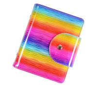 Ciieeo Pochette Porte-plaque de Stamping pour Ongles Colorée, Paquet de Rangement Compact pour 20 Cartes Nail Art, Étui Multi-positions pour Pochoirs et Tampons D’estampage,