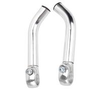 Ciieeo Poignées de Guidon Vélo Shofar en Alliage d'Aluminium Paire Argentée Ergonomique Antichoc Accessoire Vélo Réglable pour Confort Cycliste en Usage Loisirs et Randonnée