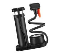 Ciieeo Pompe à Air Manuelle Noire Manomètre Précis Jusqu'à 160 Psi Compresseur de Pneus Portable pour Voiture Moto et Scooter Gonfleur Pédalier Compact pour Usage Extérieur