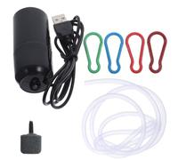 Ciieeo Pompe à Oxygène pour Aquarium Compacte USB Petit Débit d'air Silencieux, pour Petits Poissons et Aquariums, Design Abs et Cuivre Solide Couleur Aléatoire