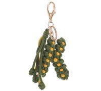 Ciieeo Porte-Clés Alphabet Tissé pour Femme Pendentif Lettre Marguerite Tissée Accessoire Décoratif Fait Main pour Clés Paquet et Porte-Monnaie Présent Original