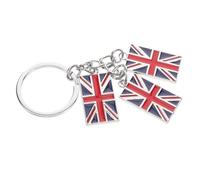 Ciieeo Porte-Clés Voiture Créatif en Alliage de Zinc avec Drapeau Britannique Vintage Breloques Voiture et Anneau Décoratif Compact et Résistant Accessoire pour Clés et Paquet