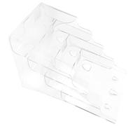 Ciieeo Porte-Documents de Bureau en Acrylique Transparent, Support de Rangement A5 à 4 Niveaux, Organiseur de Fichiers et Présentoir pour Catalogues, Flyers, Dossiers - Étagère de Bureau