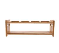 Ciieeo Porte-pots à Épices Bambou Étagère Pour Pots à Épices Présentoir Pour Pots à Support Pour Flacons à Avec Quatre Trous