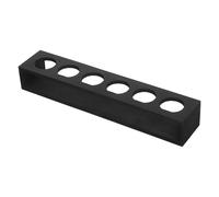 Ciieeo Porte-verres de bar en bois foncé 6 trous organiseur de verres à liqueur pour bars et réceptions casier pratique et sécurisé pour rangement des verres