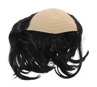 Ciieeo Postiche Chauve Humoristique Noire Longue en Cheveux Synthétiques pour Homme Bonnet de Costume Chauve Accessoire de Fête pour Noël Anniversaire Cosplay et Poisson D’Avril