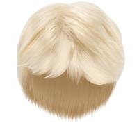 Ciieeo Postiche Courte pour Hommes en Fibre Chimique Résistante à Haute Température, Facile à Laver et Entretenir, Style Droit Frange Asymétrique, pour Fêtes et Rendez-