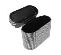 Ciieeo Poubelle Voiture Suspendue Strass avec Couvercle Rabattable Mini Bac de Rangement Portable et Compact pour Voiture et Camion Organisateur de Déchets Monté Design et Pratique