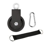 Ciieeo Poulie de Fitness à Sangle en Nylon Crochet Métallique, Kit de Poulie Fixe Simple pour Équipement Gym, Accessoire de Câble de Traction Compatible Mur et Arbre, Utilisation