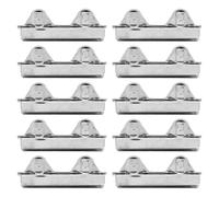 Ciieeo Poulies pour Porte Coulissante en Verre 10 Pcs, Roulements Inoxydables pour Vitrine Épaisseur 6 Cm, Roulettes de Rechange Résistantes la Corrosion, Système de Glissement