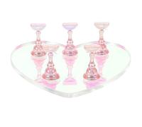 Ciieeo Présentoir à Ongles en Acrylique Bleu de Cœur, Support Léger pour Pratique du Nail Art, Accessoire pour Espace de Travail et Manucure Professionnelle