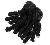 Ciieeo Queue de Cheval Postiche Bou Longue Clip Fixation pour Costume Ancien Cérémonie Femme Accessoire Coiffure Chignon Plat