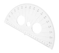 Ciieeo Rapporteur Demi-cercle Plastique Transparent Grand Angle, Règle de Mesure D’angle Portable pour Étudiants, Outil Précis de Dessin Technique, Compact et Léger pour École et Bureau