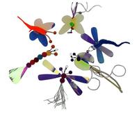 Ciieeo Recharge pour Bâton de pour Chat - Lot de 6 Têtes de Remplacement Paillettes Abeille et Chenille - Accessoires de pour Stimulation et Activité Physique des Chatons