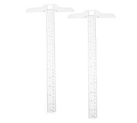 Ciieeo Règle En t 30 Cm à Double Échelle En Plastique, Outil De Mesure Précis Pour Dessin Et Aménagement, 2 Pièces, Usage Bureau Et Architecture, Longueur Standard