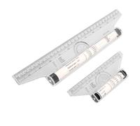 Ciieeo Règles Parallèles Roulantes 15 Cm 30 Cm en Plastique pour Dessin Technique, Échelle Angulaire Multifonction, Outil de Mesure Précis pour Ingénieurs, Étudiants et Architectes