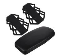 Ciieeo Repose-Pieds et Coussin Dossier en Cuir PU pour Siège Arrière de Vélo, Ensemble 2 Pièces Compatible VTT et Vélos de Route, Imperméable, pour Garçons et Filles, Utilisation Urbaine