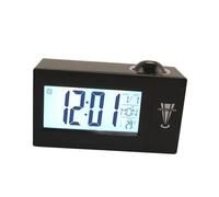 Ciieeo Réveil Numérique à Projection LED Horloge Moderne avec Snooze Heures pour Alimentation par Piles Noir