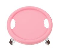 Ciieeo Roue Abdominale à Quatre Roues Antidérapante Plateau de Musculation Rose 1 Pièce pour Entraînement du Ventre Appareil de Fitness Intérieur Adapté à Tous Niveaux et Exercices
