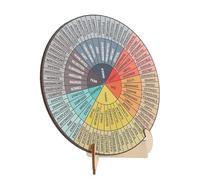 Ciieeo Roue des Émotions en Bois Double Face Support, Décoration Élégante pour Bureau ou Éducation, Outil de Compréhension des Sentiments et Placement sur Bureau