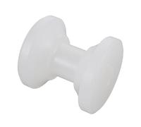 Ciieeo Rouleau D'ancre de Bateau en Nylon Blanc, Petit Modèle, Accessoire de Poulie Marin Robuste pour Guides et Rouleaux de Remorque, Compatible Plaisance et Kayaks, Galet d'ancrage