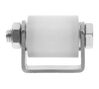 Ciieeo Rouleau de Guidage pour Portail Coulissant à Plat Galet en Nylon Roulement à Billes Support en Acier Inoxydable 201 Fixation par Boulon Accessoire Robuste pour Porte