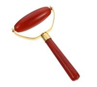 Ciieeo Rouleau de Massage Facial en Jaspe Rouge, Outil de Massage à Rouleau Portatif, Masseur Sûr sans Danger, Accessoire Manuel pour Soin du Visage, Usage Domestique, Soulagement