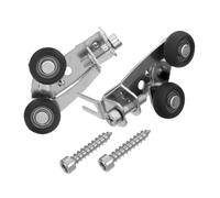 Ciieeo Roulettes Réglables pour Porte Coulissante Armoire Roues Silencieuses à Fourche Adaptable pour Placard et Meuble avec de Positionnement Vibrations