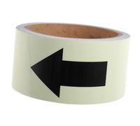 Ciieeo Ruban Adhésif Phosphorescent Fléché 5 Cm X 5 M Pvc, Bande Lumineuse de Guidage pour Sols, Indicateur de Direction Visible Nuit, Adhésif Résistant pour Parkings et Entrepôts