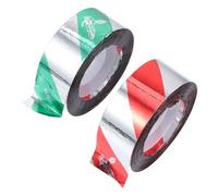 Ciieeo Ruban Réfléchissant D’effarouchement Oiseaux 2 Rouleaux 80 M Rouge Argenté Vert Argenté, Bande Adhésive Résistante Anti-Pigeons pour Jardin, Verger et Champs Agricole