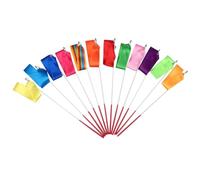 Ciieeo Rubans de Gymnastique Rythmique 12 Pièces 4 M Multicolores en Tissu pour Garçon et Filles et Adultes Ruban de Danse Artistique et Entraînement Twirling et Danse Sportive
