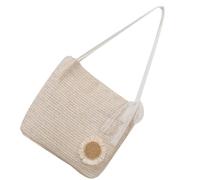 Ciieeo Sac Tissé Paille pour Femme Cabas Plage Été Sac Fourre-tout Tissé à Main Capacité Spacieuse Décontracté Léger pour Vacances et Sorties Estivales