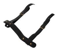 Ciieeo Sangle de Transport en Cuir PU Noir Couverture de Camping pour Portable et Facile à Porter Boucle Métallique pour Tapis de Picnic Extérieur