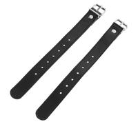 Ciieeo Sangles de Panier de Vélo en Cuir Noir 1 Paire Réglable Trous Courroies Robustes pour Panier Garçon et Filles Accessoires Vélo pour Guidon Solide et Stable