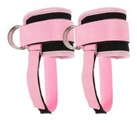 Ciieeo Sangles D'entraînement Chevilles en Polyester Rose Résistance Élevée et Double Boucle, Musculation à Domicile et L'aptitude Sportive