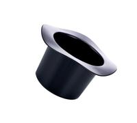 Ciieeo Seau à Glaçons Design Chapeau Plastique Noir Seau à Boissons Oval Refroidisseur pour Vin Et Boissons Fraîches Élégant Et Fonctionnel pour Fêtes Et Bars