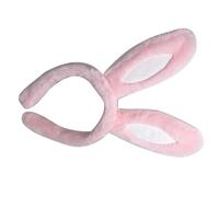 Ciieeo Serrage-tête Oreilles de Lapin Rose en Tissu Doux, Accessoire pour Cheveux de Fille, Bandeau Léger et Confortable, pour Maquillage, Soins du Visage et Fêtes
