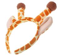 Ciieeo Serrage-Tête Peluche Girafe Cornes et Oreilles, Bandeau pour Fête et Séance Photo, Accessoire pour Cheveux Fille et Femme